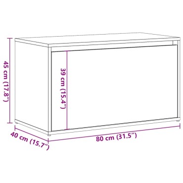 vidaXL Έπιπλο Χολ / Εισόδου Παλιό Ξύλο 80x40x45cm από Μοριοσανίδα 1 τεμ.