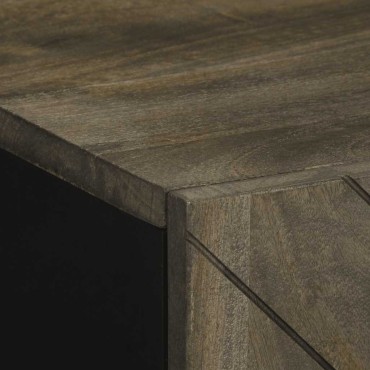vidaXL Μπουφές Μαύρο 60x33x75cm Μασίφ Ξύλο Μάνγκο