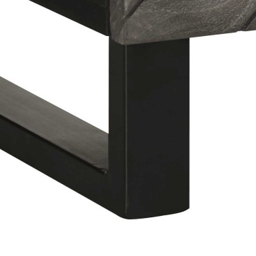 vidaXL Μπουφές Μαύρο 60x33x75cm Μασίφ Ξύλο Μάνγκο