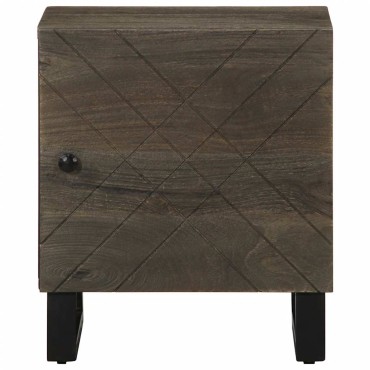 vidaXL Κομοδίνα 2 τεμ. Μαύρα 40x33x46cm από Μασίφ Ξύλο Μάνγκο