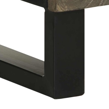 vidaXL Ντουλάπι Μπάνιου Μαύρο 38x33x160cm από Μασίφ Ξύλο Μάνγκο