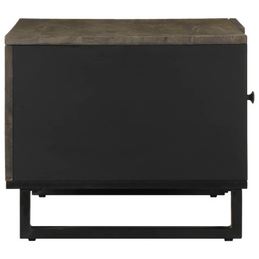 vidaXL Τραπεζάκι Σαλονιού Μαύρο 80x50x40cm από Μασίφ Ξύλο Μάνγκο 1 τεμ.