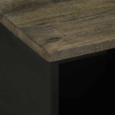 vidaXL Τραπεζάκι Σαλονιού Μαύρο 80x50x40cm από Μασίφ Ξύλο Μάνγκο 1 τεμ.
