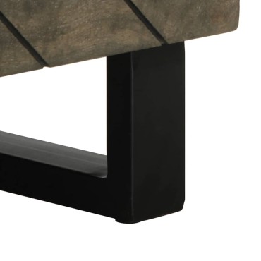 vidaXL Τραπεζάκι Σαλονιού Μαύρο 80x50x40cm από Μασίφ Ξύλο Μάνγκο 1 τεμ.