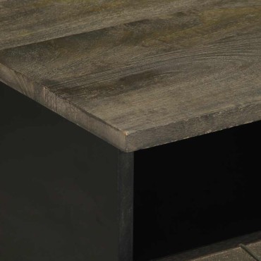 vidaXL Τραπεζάκι Σαλονιού Μαύρο 80x54x40cm από Μασίφ Ξύλο Μάνγκο 1 τεμ.