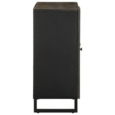 vidaXL Σκευοθήκη μαύρο 90x33x75cm μασίφ ξύλο Μάνγκο