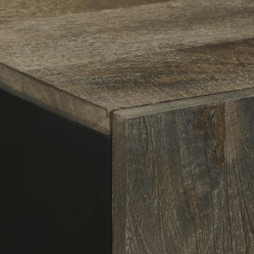 vidaXL Σκευοθήκη μαύρο 90x33x75cm μασίφ ξύλο Μάνγκο