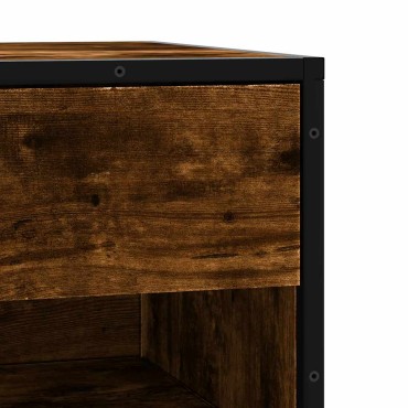vidaXL Πάγκος παπουτσιών Δρυς Καπνιστό 60x40x53,5cm Επεξεργασμένο ξύλο 1 τεμ.