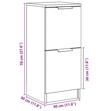 vidaXL Ντουλάπι Παλιό Ξύλο 30x30x70cm από Επεξεργασμένο Ξύλο 1 τεμ.