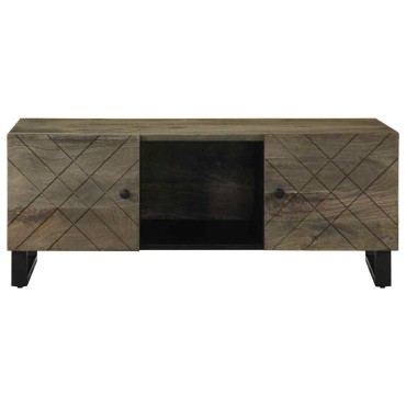 vidaXL Τραπεζάκι Σαλονιού Μαύρο 100x54x40cm από Μασίφ Ξύλο Μάνγκο 1 τεμ.