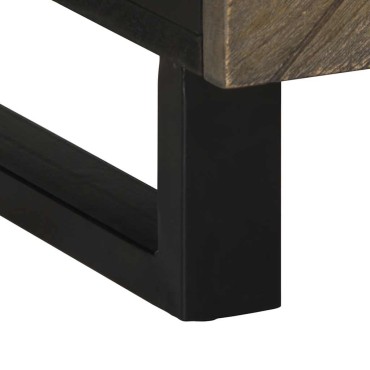 vidaXL Τραπεζάκι Σαλονιού Μαύρο 100x54x40cm από Μασίφ Ξύλο Μάνγκο 1 τεμ.