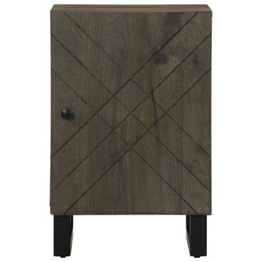 vidaXL Ντουλάπι Μπάνιου Μαύρο 38x33x58cm από Μασίφ Ξύλο Μάνγκο