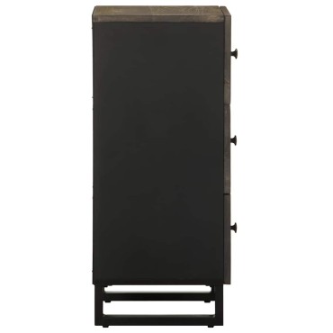 vidaXL Σκευοθήκη μαύρο 40x33x75cm μασίφ ξύλο Μάνγκο