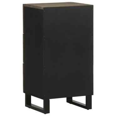 vidaXL Σκευοθήκη μαύρο 40x33x75cm μασίφ ξύλο Μάνγκο