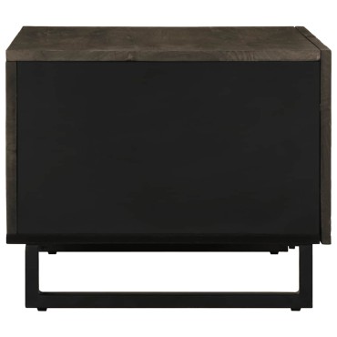 vidaXL Τραπεζάκι Σαλονιού Μαύρο 80x50x40cm από Μασίφ Ξύλο Μάνγκο 1 τεμ.