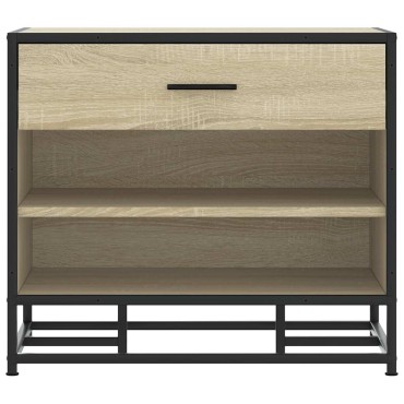 vidaXL Πάγκος παπουτσιών Δρυς sonoma 60x40x53,5cm Επεξεργασμένο ξύλο 1 τεμ.