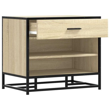 vidaXL Πάγκος παπουτσιών Δρυς sonoma 60x40x53,5cm Επεξεργασμένο ξύλο 1 τεμ.