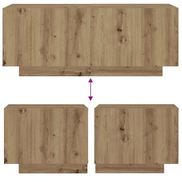 vidaXL Κομοδίνο τεχνίτης Δρυς 100x35x40cm από Επεξεργασμένο Ξύλο 1 τεμ.
