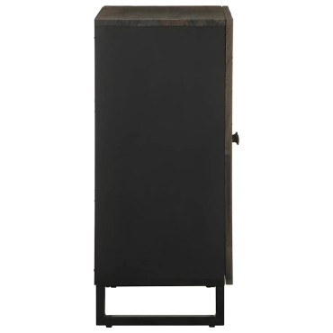 vidaXL Μπουφές Μαύρο 60x33x75cm Μασίφ Ξύλο Μάνγκο 1 τεμ.