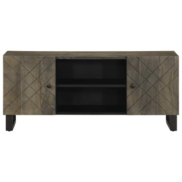 vidaXL Έπιπλο Τηλεόρασης Μαύρο 105x33x46cm από Μασίφ Ξύλο Μάνγκο 1 τεμ.
