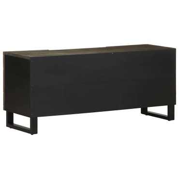 vidaXL Έπιπλο Τηλεόρασης Μαύρο 105x33x46cm από Μασίφ Ξύλο Μάνγκο 1 τεμ.