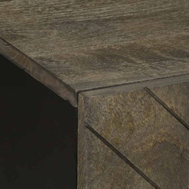 vidaXL Έπιπλο Τηλεόρασης Μαύρο 105x33x46cm από Μασίφ Ξύλο Μάνγκο 1 τεμ.