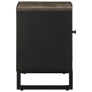 vidaXL Έπιπλο Τηλεόρασης Μαύρο 80x33x46cm από Μασίφ Ξύλο Μάνγκο 1 τεμ.