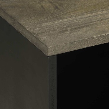 vidaXL Έπιπλο Τηλεόρασης Μαύρο 80x33x46cm από Μασίφ Ξύλο Μάνγκο 1 τεμ.
