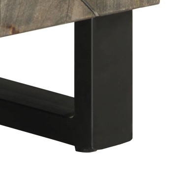 vidaXL Έπιπλο Τηλεόρασης Μαύρο 80x33x46cm από Μασίφ Ξύλο Μάνγκο 1 τεμ.