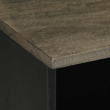 vidaXL Έπιπλο Τηλεόρασης Μαύρο 80x33x46cm από Μασίφ Ξύλο Μάνγκο 1 τεμ.