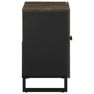 vidaXL νιπτήρας ντουλάπι μαύρο 62x33x58cm μασίφ ξύλο Μάνγκο
