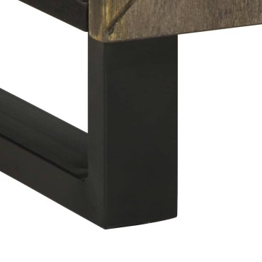 vidaXL νιπτήρας ντουλάπι μαύρο 62x33x58cm μασίφ ξύλο Μάνγκο