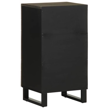 vidaXL Σκευοθήκη μαύρο 40x33x75cm μασίφ ξύλο Μάνγκο