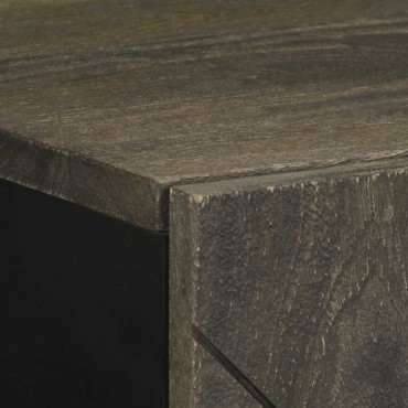vidaXL Σκευοθήκη μαύρο 40x33x75cm μασίφ ξύλο Μάνγκο