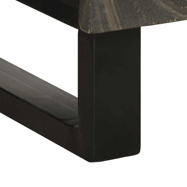vidaXL Σκευοθήκη μαύρο 40x33x75cm μασίφ ξύλο Μάνγκο