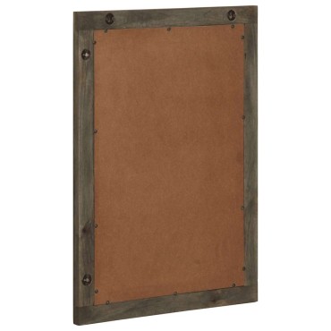 vidaXL Καθρέφτης μπάνιου γκρι 50x3x70cm από μασίφ ξύλο Μάνγκο