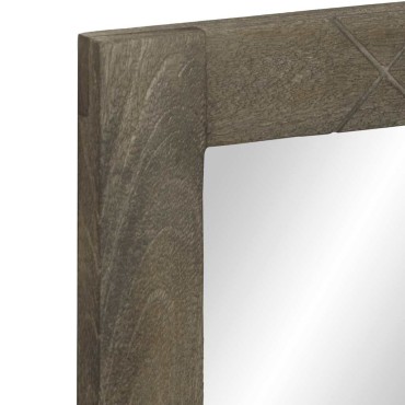 vidaXL Καθρέφτης μπάνιου γκρι 50x3x70cm από μασίφ ξύλο Μάνγκο