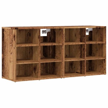 vidaXL Ντουλάπες Παπουτσιών 2 τεμ. Παλιό Ξύλο 52x30x50cm