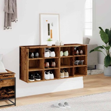vidaXL Ντουλάπες Παπουτσιών 2 τεμ. Παλιό Ξύλο 52x30x50cm