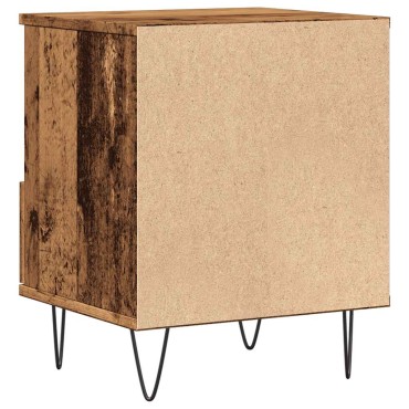 vidaXL Κομοδίνο Παλιό ξύλο 40x35x50cm από Επεξεργασμένο Ξύλο 1 τεμ.