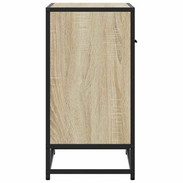 vidaXL Κομοδίνο Δρυς sonoma 60x31x60cm Κατασκευασμένο ξύλο και μέταλλο 1 τεμ.