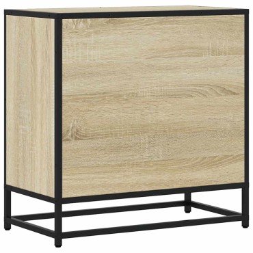 vidaXL Κομοδίνο Δρυς sonoma 60x31x60cm Κατασκευασμένο ξύλο και μέταλλο 1 τεμ.