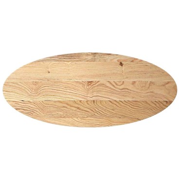 vidaXL Επιτραπέζια επιφάνεια 140x60x2cm από Μασίφ Ξύλο Δρυός Οβάλ