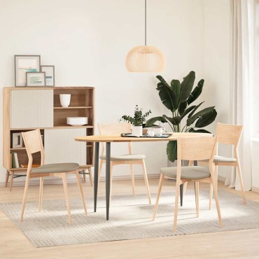 vidaXL Επιτραπέζια επιφάνεια 140x60x2cm από Μασίφ Ξύλο Δρυός Οβάλ