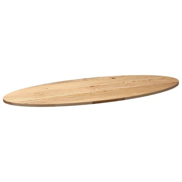 vidaXL Επιτραπέζια επιφάνεια 140x60x2cm από Μασίφ Ξύλο Δρυός Οβάλ