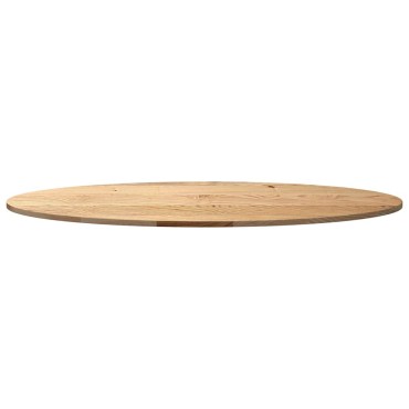 vidaXL Επιτραπέζια επιφάνεια 140x60x2cm από Μασίφ Ξύλο Δρυός Οβάλ