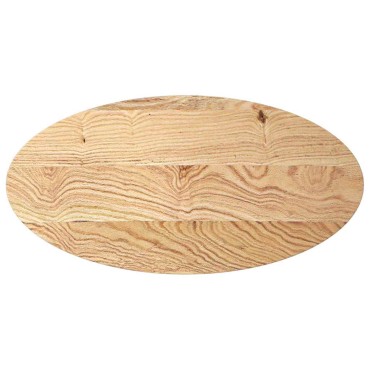 vidaXL Επιτραπέζια επιφάνεια 100x50x4cm από Μασίφ Ξύλο Δρυός Οβάλ