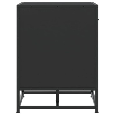 vidaXL Παπουτσοθήκη Μαύρη 60x40x53,5cm από Επεξεργασμένο Ξύλο μέταλλο 1 τεμ.