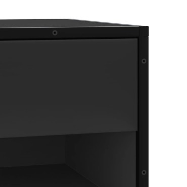 vidaXL Παπουτσοθήκη Μαύρη 60x40x53,5cm από Επεξεργασμένο Ξύλο μέταλλο 1 τεμ.