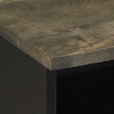 vidaXL Κομοδίνα 2 τεμ. Μαύρα 40x33x46cm από Μασίφ Ξύλο Μάνγκο